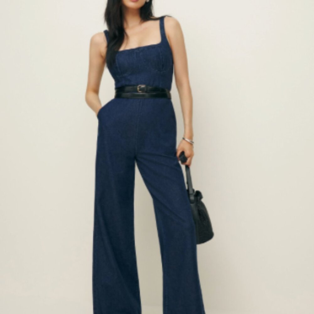 Reformation Melody Denim Jumpsuit
